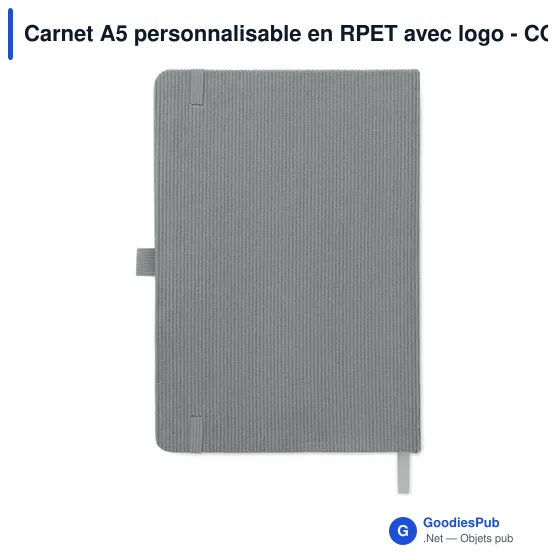 Carnet A5 personnalisable en RPET avec logo - CORDI NOTE - Image 11