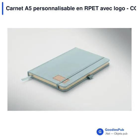 Carnet A5 personnalisable en RPET avec logo - CORDI NOTE - Image 6