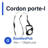 Cordon porte-bouteille personnalisable en polyester avec logo - Noir - Miniature 2