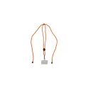 Variante Orange - Cordon pour téléphone personnalisable en R-PET réglable avec logo - 82 cm