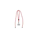 Variante Rouge - Cordon pour téléphone personnalisable en R-PET réglable avec logo - 82 cm