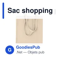 Sac shopping personnalisable en velours côtelé avec logo - CORDY B - Miniature 1