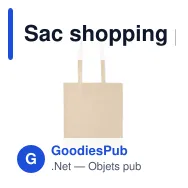 Sac shopping personnalisable en velours côtelé avec logo - CORDY B - Miniature 3