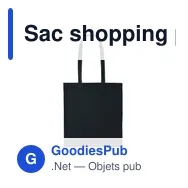 Sac shopping personnalisable en velours côtelé avec logo - CORDY B - Miniature 6