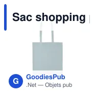 Sac shopping personnalisable en velours côtelé avec logo - CORDY B - Miniature 10