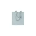 Variante bleu bébé - Sac shopping personnalisable en velours côtelé avec logo - CORDY B