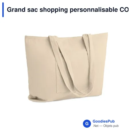 Grand sac shopping personnalisable CORDY G avec logo