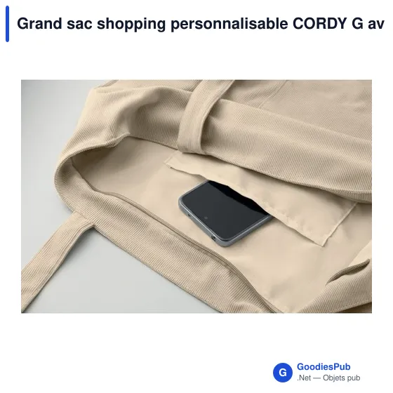 Grand sac shopping personnalisable CORDY G avec logo - Image 2