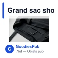 Grand sac shopping personnalisable CORDY G avec logo - Miniature 11