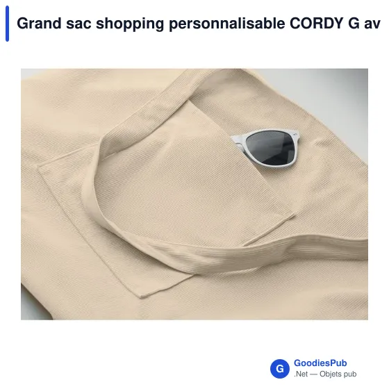 Grand sac shopping personnalisable CORDY G avec logo - Image 3