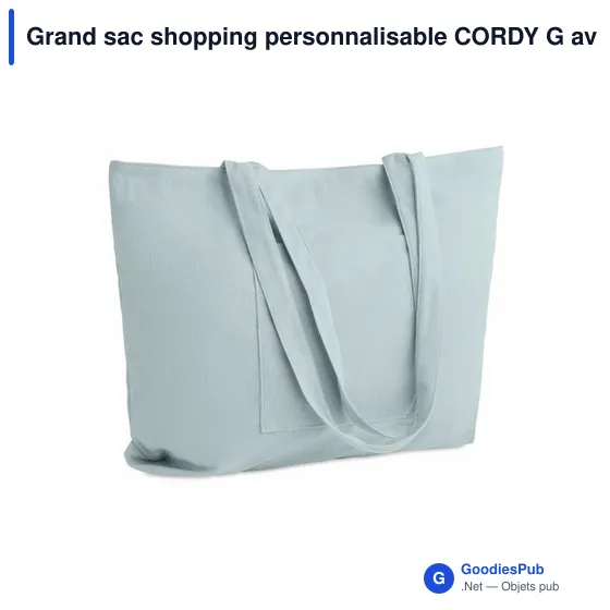 Grand sac shopping personnalisable CORDY G avec logo - Image 5