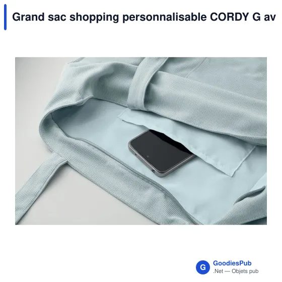Grand sac shopping personnalisable CORDY G avec logo - Image 6
