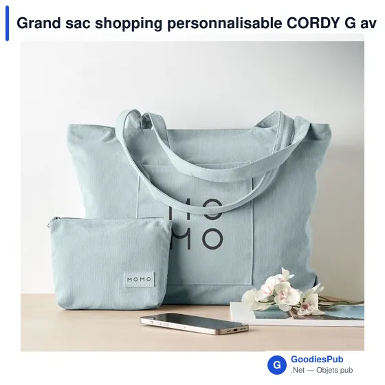 Grand sac shopping personnalisable CORDY G avec logo - Image 7