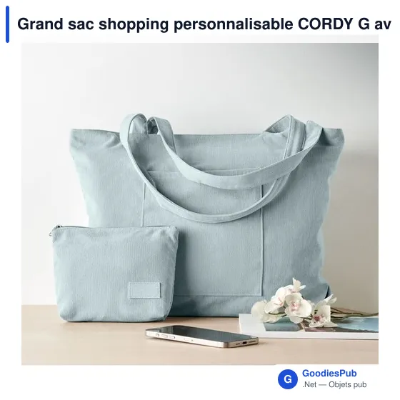 Grand sac shopping personnalisable CORDY G avec logo - Image 8