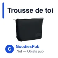 Trousse de toilette personnalisable en velours côtelé - CORDY Tavec logo - Miniature 11