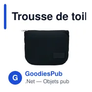 Trousse de toilette personnalisable en velours côtelé - CORDY Tavec logo - Miniature 12