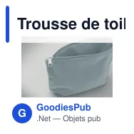Trousse de toilette personnalisable en velours côtelé - CORDY Tavec logo - Miniature 4
