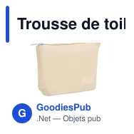 Trousse de toilette personnalisable en velours côtelé - CORDY Tavec logo - Miniature 6