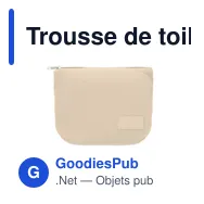 Trousse de toilette personnalisable en velours côtelé - CORDY Tavec logo - Miniature 7