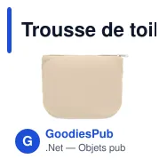 Trousse de toilette personnalisable en velours côtelé - CORDY Tavec logo - Miniature 8