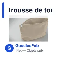 Trousse de toilette personnalisable en velours côtelé - CORDY Tavec logo - Miniature 9