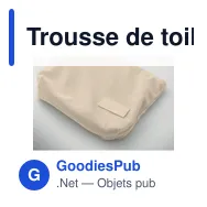 Trousse de toilette personnalisable en velours côtelé - CORDY Tavec logo - Miniature 10