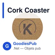 Sous-verres personnalisables en liège avec logo - Cork Coaster Set - Miniature 2