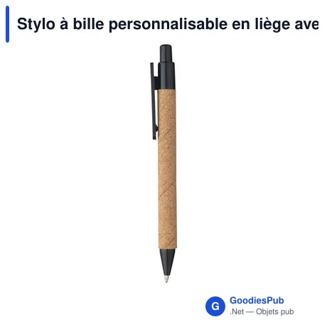 Stylo à bille personnalisable en liège avec logo - Cork ECO Write