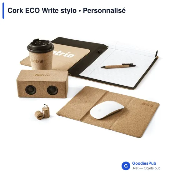 Stylo à bille personnalisable en liège avec logo - Cork ECO Write - Image 11