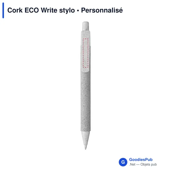 Stylo à bille personnalisable en liège avec logo - Cork ECO Write - Image 12