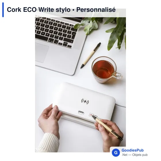 Stylo à bille personnalisable en liège avec logo - Cork ECO Write - Image 6