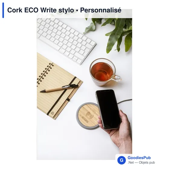 Stylo à bille personnalisable en liège avec logo - Cork ECO Write - Image 7