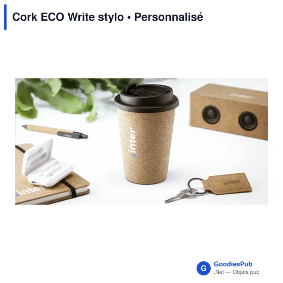 Stylo à bille personnalisable en liège avec logo - Cork ECO Write - Image 9