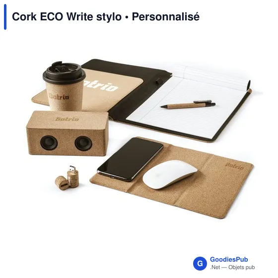 Stylo à bille personnalisable en liège avec logo - Cork ECO Write - Image 10