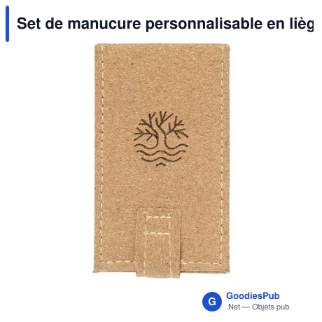 Set de manucure personnalisable en liège avec logo