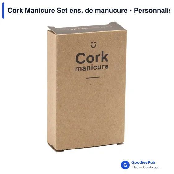 Set de manucure personnalisable en liège avec logo - Image 2