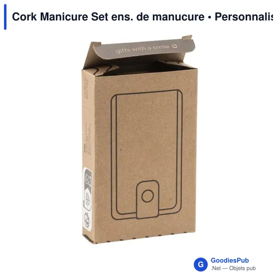 Set de manucure personnalisable en liège avec logo - Image 3