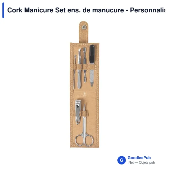 Set de manucure personnalisable en liège avec logo - Image 4