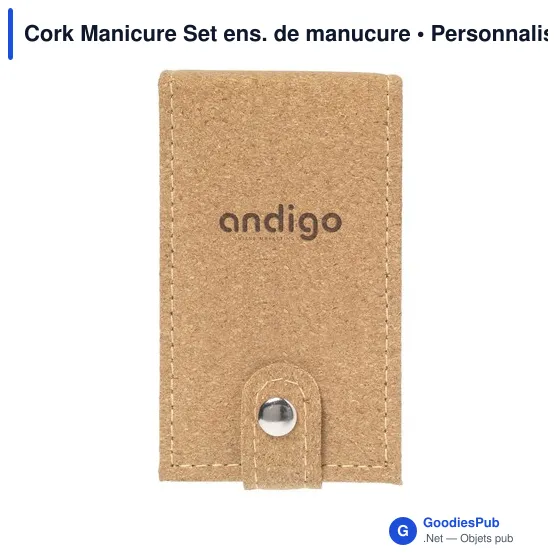 Set de manucure personnalisable en liège avec logo - Image 5