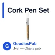Stylo à bille personnalisable en liège avec logo - Cork Pen Set - Miniature 2