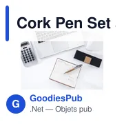 Stylo à bille personnalisable en liège avec logo - Cork Pen Set - Miniature 4