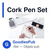 Stylo à bille personnalisable en liège avec logo - Cork Pen Set - Miniature 5