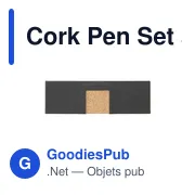 Stylo à bille personnalisable en liège avec logo - Cork Pen Set - Miniature 7
