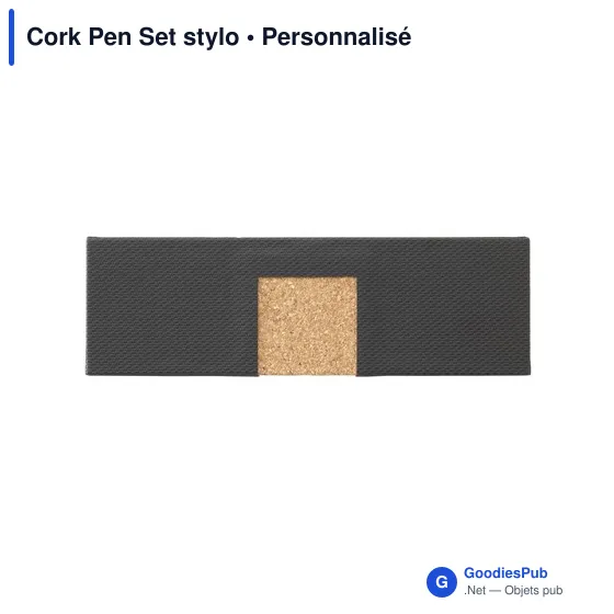 Stylo à bille personnalisable en liège avec logo - Cork Pen Set - Image 7
