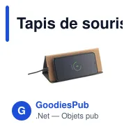 Tapis de souris personnalisable avec chargeur sans fil - Cork Wirelessavec logo - Miniature 11