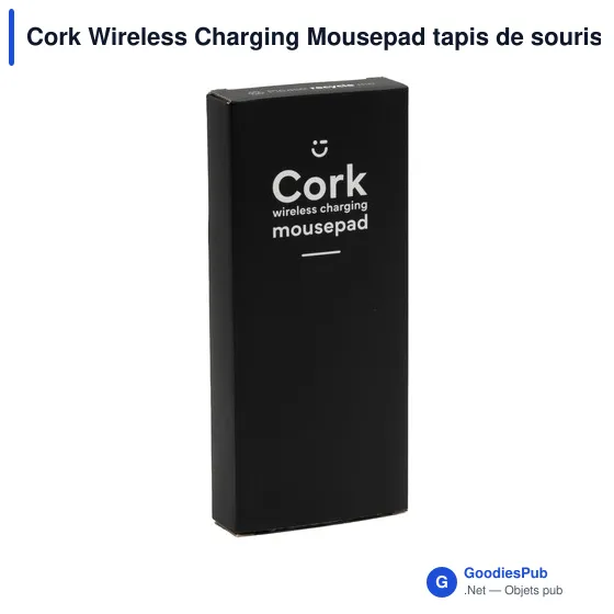 Tapis de souris personnalisable avec chargeur sans fil - Cork Wirelessavec logo - Image 4
