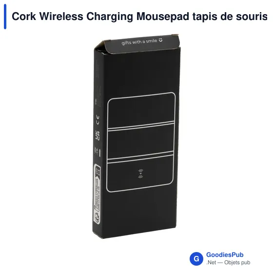 Tapis de souris personnalisable avec chargeur sans fil - Cork Wirelessavec logo - Image 5