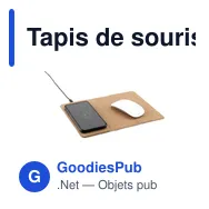Tapis de souris personnalisable avec chargeur sans fil - Cork Wirelessavec logo - Miniature 10
