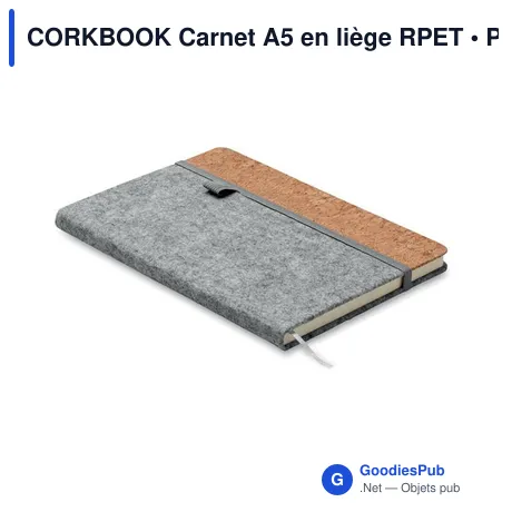 CORKBOOK Carnet A5 en liège RPET