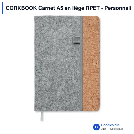 CORKBOOK Carnet A5 en liège RPET - Image 3